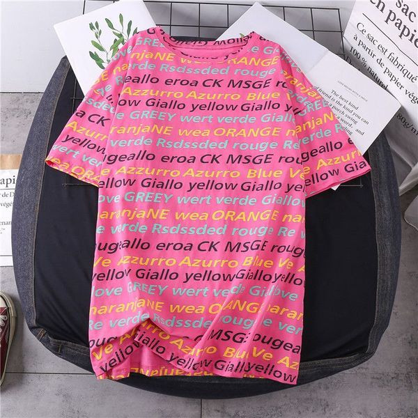 Női széles, feliratos póló