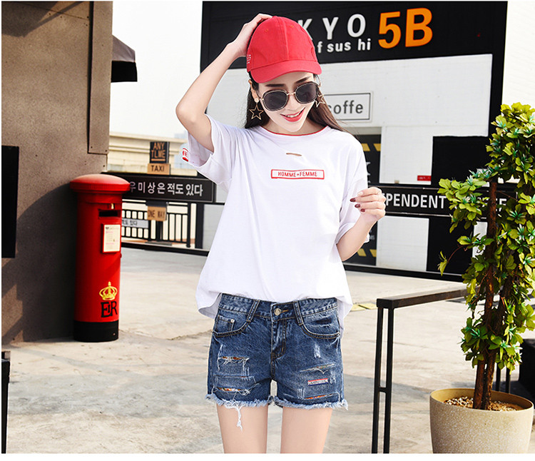 Дънкови дамски къси панталони със скъсани мотиви - няколко модела