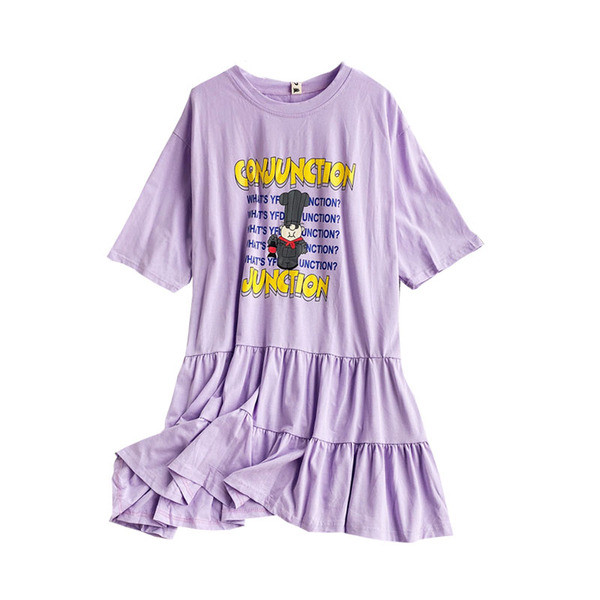 Дамска ежедневна рокля с апликация и овално деколте