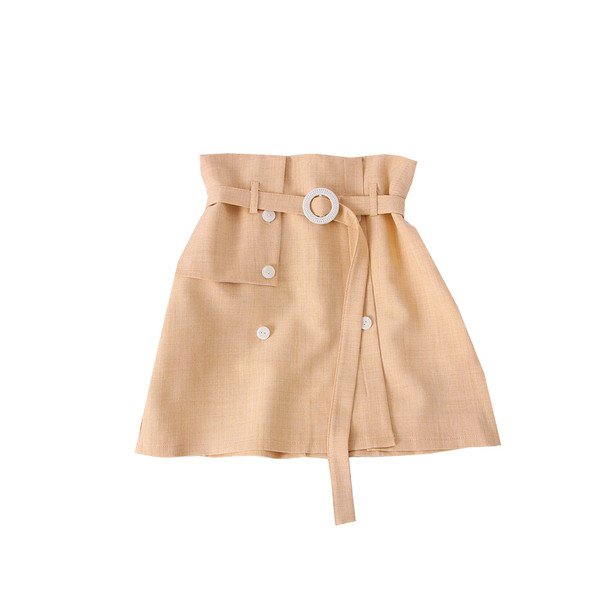 Moodne naiste seelik kõrge vöö ja vööga