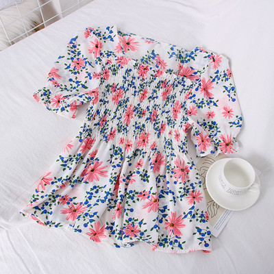 Virágmintás, 3/4-es ujjú női blúz