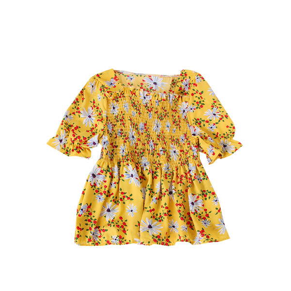 Virágmintás, 3/4-es ujjú női blúz