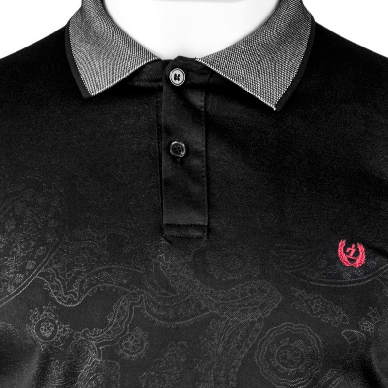 Slimfit Мъжка поло пике тениска с яка 1279_1