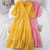 Uut mudelit spits kaelusega ja 3/4 varrukatega naiste kleit