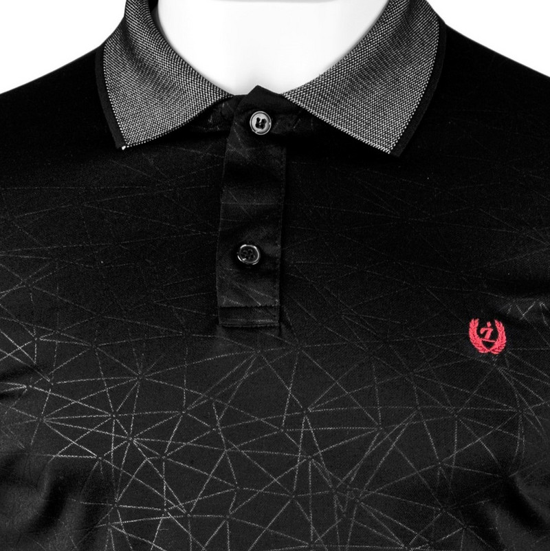 Slimfit Мъжка поло пике тениска с яка 1280_1