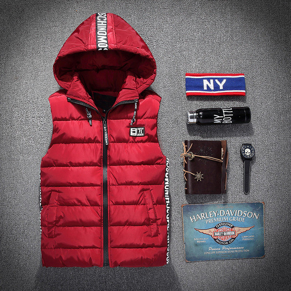 Modern férfi mellény cipzárral és szegéllyel