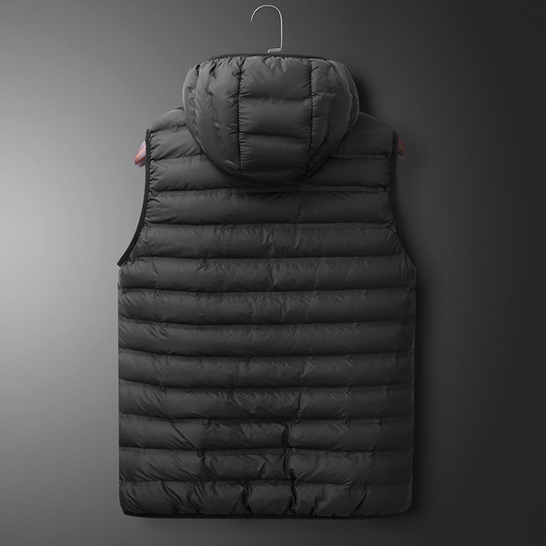 Sportsko-casual muški prsluk s patentnim zatvaračem i kapuljačom