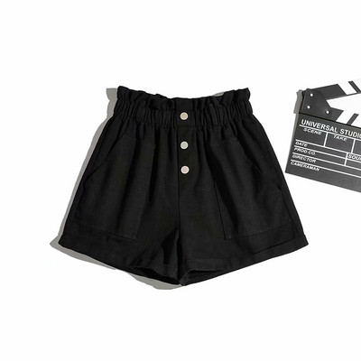 Pantaloni scurți cu talie elastică înaltă