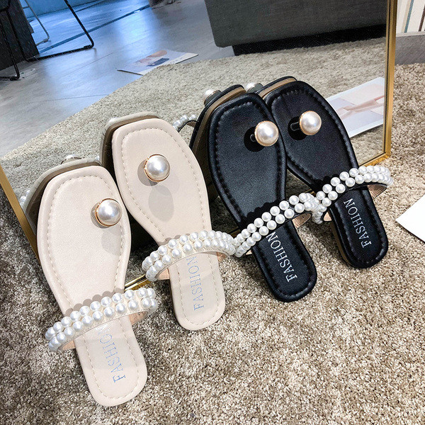 Gyöngyös, lapos talpú női papucs