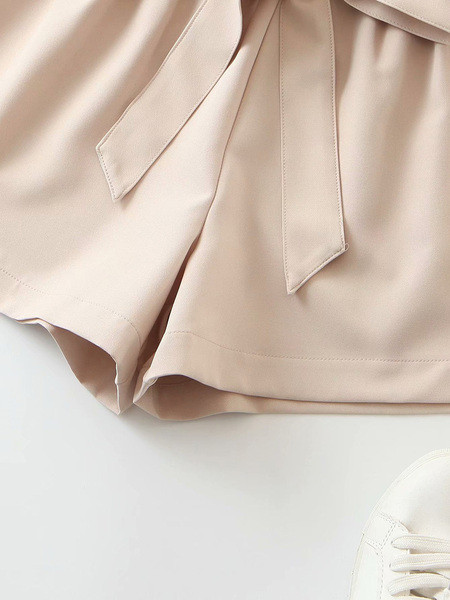 Γυναικεία σορτς με ελαστική μέση και κορδόνια