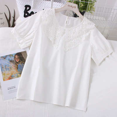 Bluza de dama model nou cu decolteu oval si maneci scurte