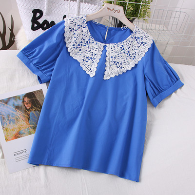 Bluza de dama model nou cu decolteu oval si maneci scurte