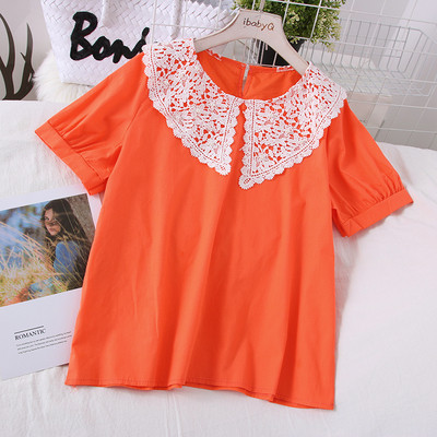 Bluza de dama model nou cu decolteu oval si maneci scurte