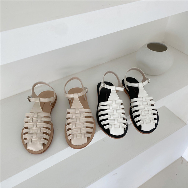 Ženske casual sandale od eko kože sa ravnim đonom