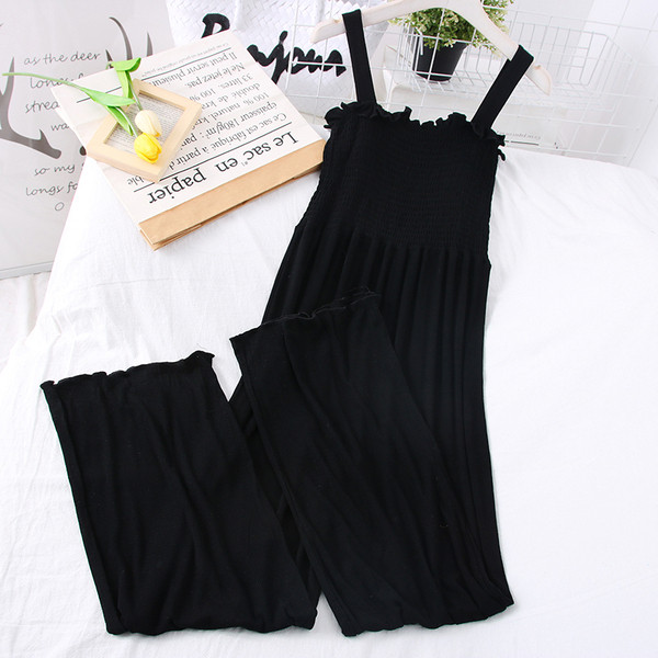 Γυναικεία μακρυμάνικη καθημερινή ολόσωμη φόρμα με τιράντα