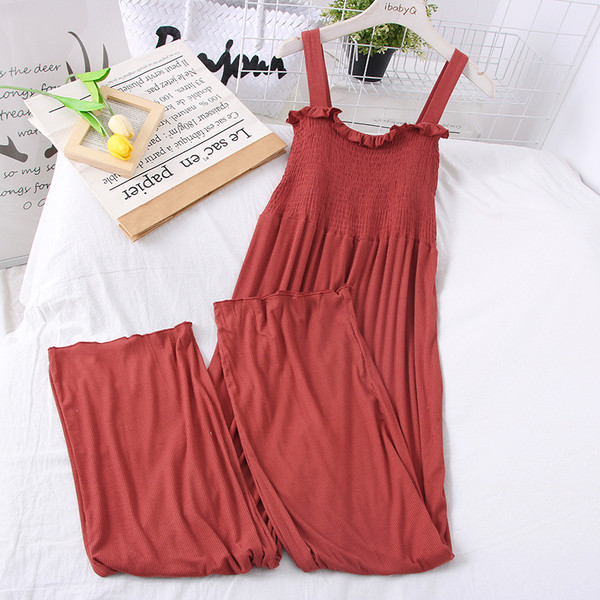 Γυναικεία μακρυμάνικη καθημερινή ολόσωμη φόρμα με τιράντα