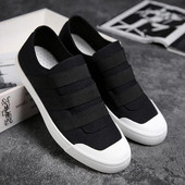Tenisi casual barbati din material textil si cravate elastice - doua modele