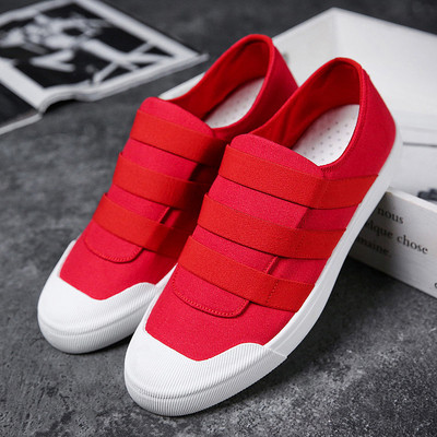 Tenisi casual barbati din material textil si cravate elastice - doua modele