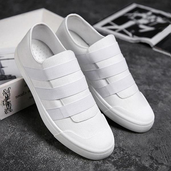 Férfi hétköznapi tornacipő textilből és elasztikus nyakkendőből - két modell