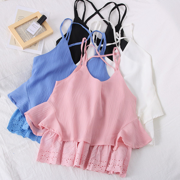 Нов модел дамски потник с шпиц деколте и тънки презрамки