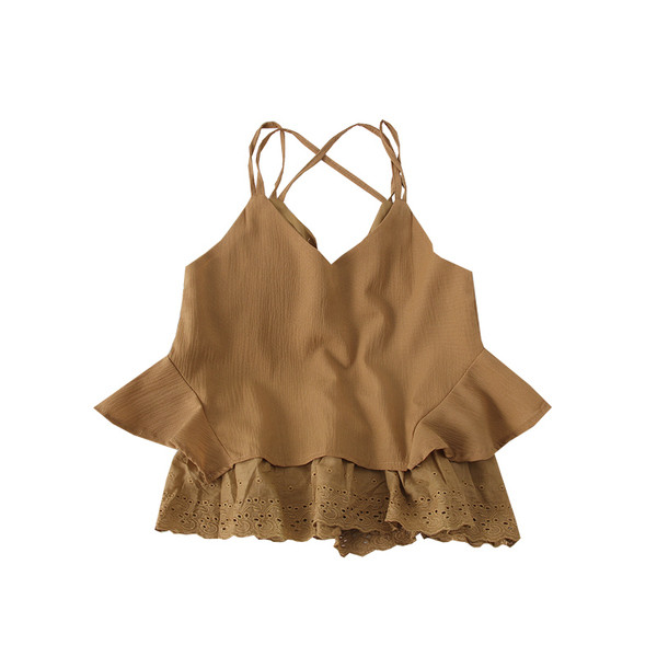 Нов модел дамски потник с шпиц деколте и тънки презрамки