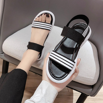 Sandale casual dama cu talpa elastica si plata