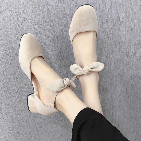 Ženske casual cipele od eko brušene kože sa trakom