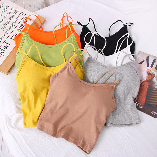 Dnevna ženska majica bez rukava na tanke naramenice