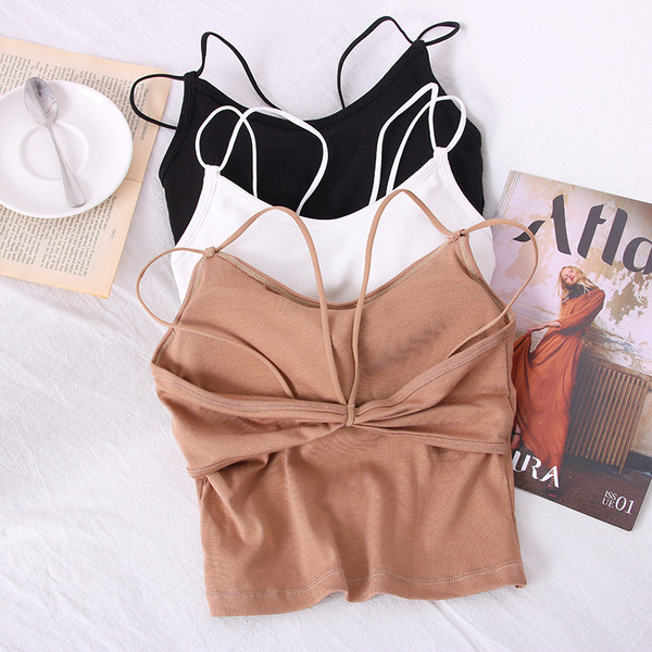 Dnevna ženska majica bez rukava na tanke naramenice