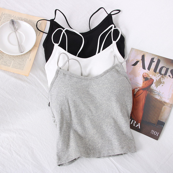 Dnevna ženska majica bez rukava na tanke naramenice