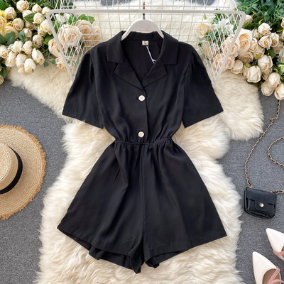 Κομψές γυναικείες ολόσωμες φόρμες με ελαστική μέση και λαιμόκοψη