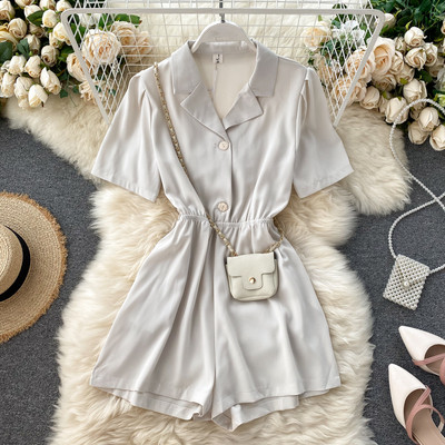 Κομψές γυναικείες ολόσωμες φόρμες με ελαστική μέση και λαιμόκοψη