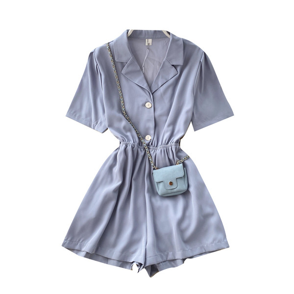 Κομψές γυναικείες ολόσωμες φόρμες με ελαστική μέση και λαιμόκοψη