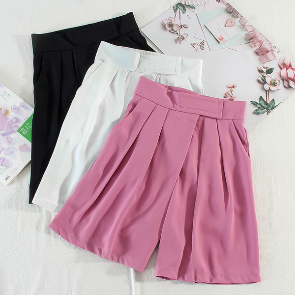 Ежедневни дамски къси панталони с висока  талия