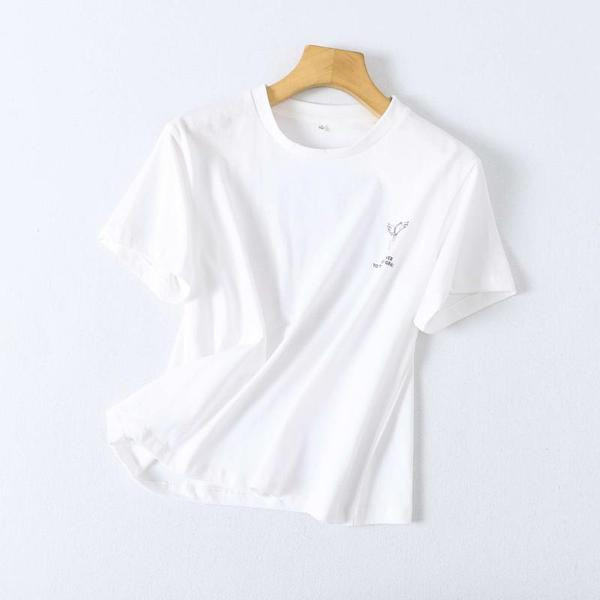 Κοντό φαρδύ μπλουζάκι με έγχρωμη εκτύπωση