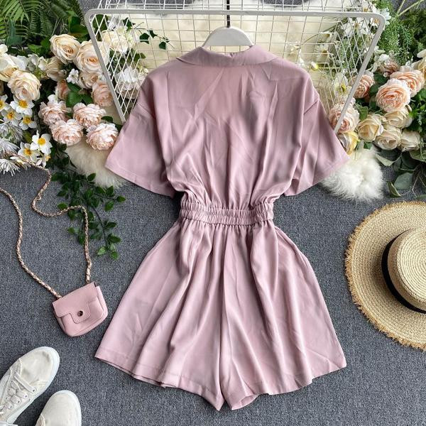 Γυναικείες ολόσωμες φόρμες με λαιμόκοψη και ελαστική μέση