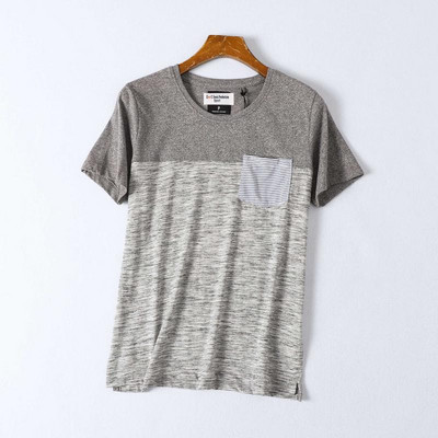 Tricou casual barbatesc cu maneci scurte si buzunar
