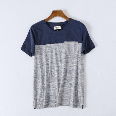 Tricou casual barbatesc cu maneci scurte si buzunar