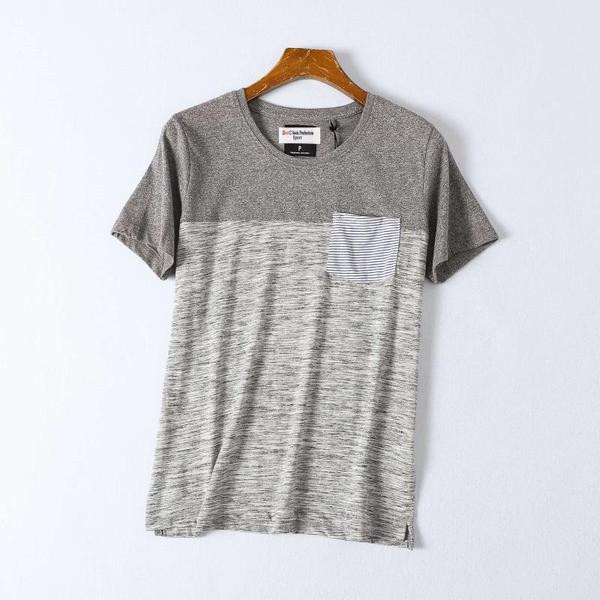 Ανδρικό casual μπλουζάκι με κοντά μανίκια και τσέπη