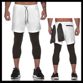 NAUJO modelio prieštaringi vyriški šortai su antblauzdžiais