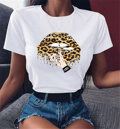 Ženska majica s aplikacijom, kratkih rukava i ovalnog izreza