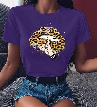 Ženska majica s aplikacijom, kratkih rukava i ovalnog izreza