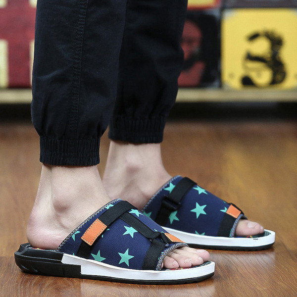 Alkalmi férfi papucs lapos talppal