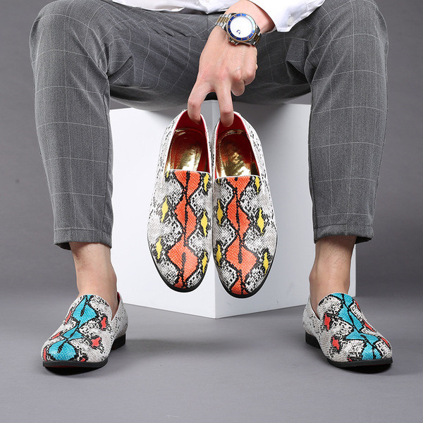 ΝΕΟ μοντέλο ανδρικά μοκασίνια με μοτίβο φιδιού