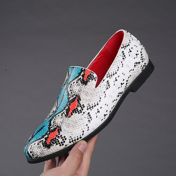 ΝΕΟ μοντέλο ανδρικά μοκασίνια με μοτίβο φιδιού