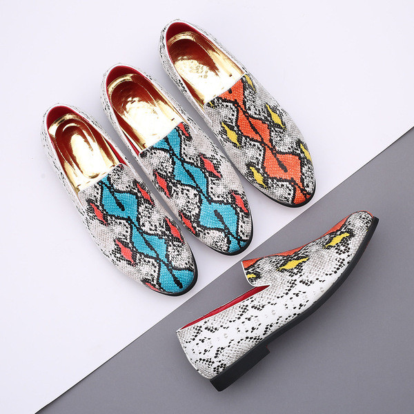 ΝΕΟ μοντέλο ανδρικά μοκασίνια με μοτίβο φιδιού