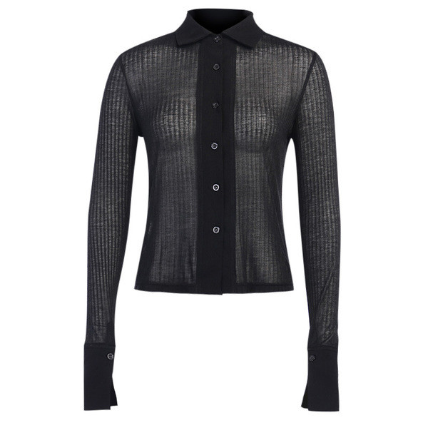 Moderna ženska košulja s klasičnim ovratnikom, gumbima i dugim rukavima