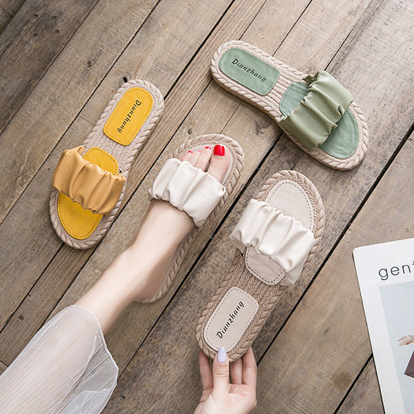 Ležerne ženske papuče s ravnim potplatom