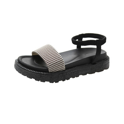 Naiste 4 cm talla ja kummiga sandaalid