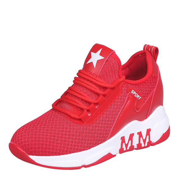 Casual γυναικεία αθλητικά παπούτσια με χοντρά πέλματα, κορδόνια και επιγραφή